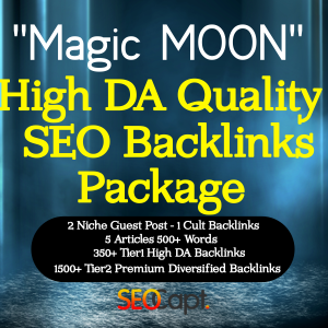 Showy Google Rank via “Magic Moon” High DA High Quality Dofollow SEO Backlinks Service Package